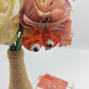 Cercei crosetati manual VULPE handmade