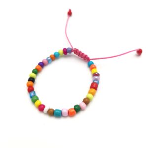 Brățară din mărgele multicolore pentru fetițe