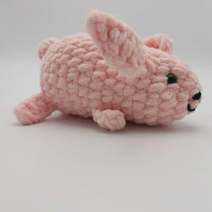 Jucărie croșetată iepuraș roz handmade