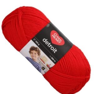 Detroit Red Heart fir acril rosu 207