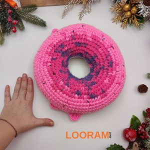 Gogoașă glazurată jucărie pernă decorativă 26 cm