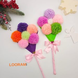 Sorcova vesela handmade cu ciucuri clopotei si nume - pe comanda