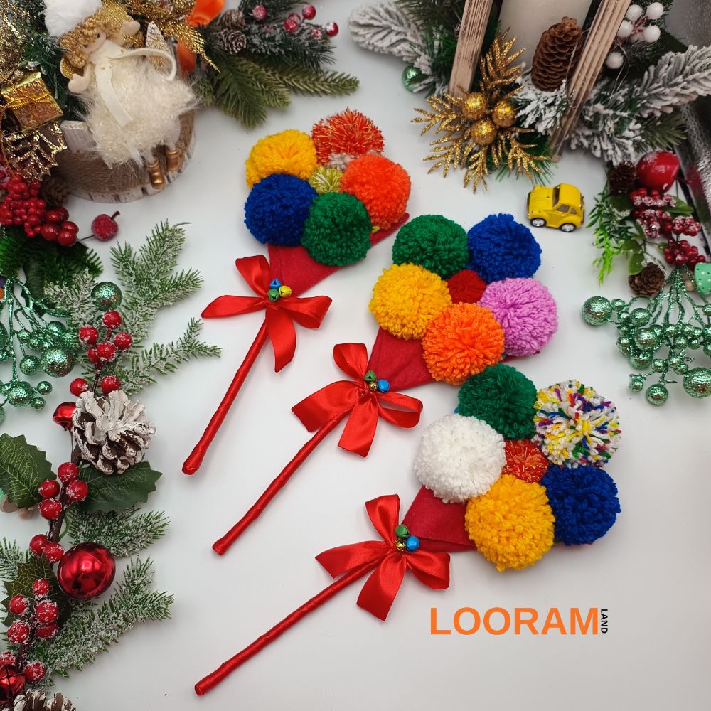 Sorcova vesela handmade cu ciucuri clopotei si nume - pe comanda(3)