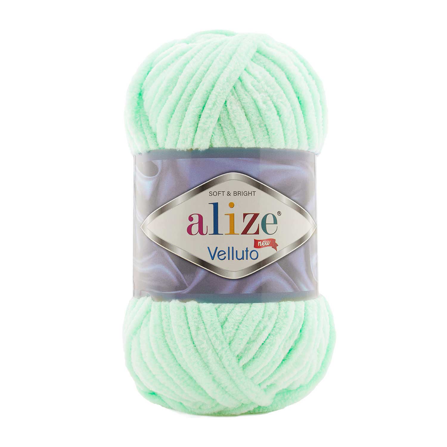 Velluto Alize fir pufos catifea verde menta 464