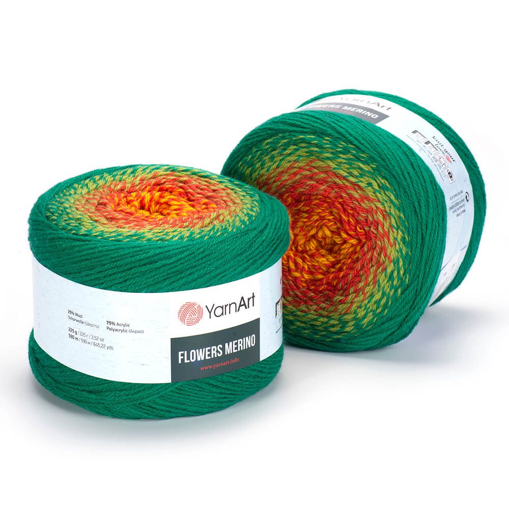 Flowers Merino YarnArt fir acril si lana multicolor 533
