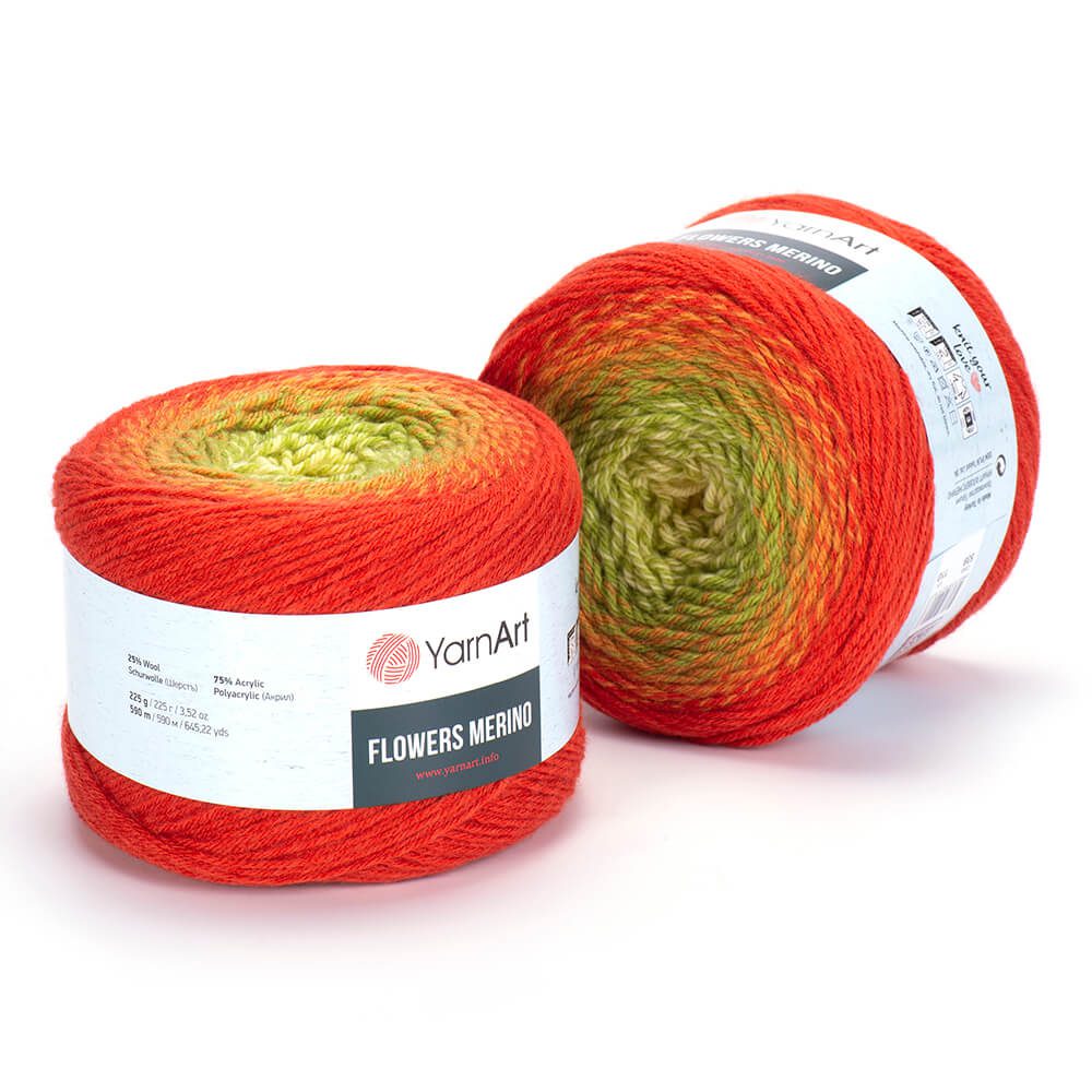 Flowers Merino YarnArt fir acril si lana multicolor 539
