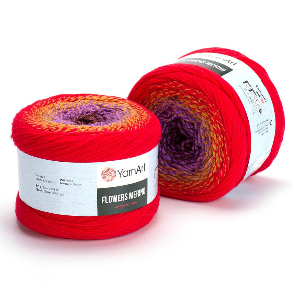 Flowers Merino YarnArt fir acril si lana multicolor 541