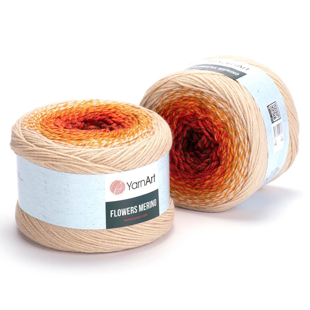 Flowers Merino YarnArt fir acril si lana multicolor 542