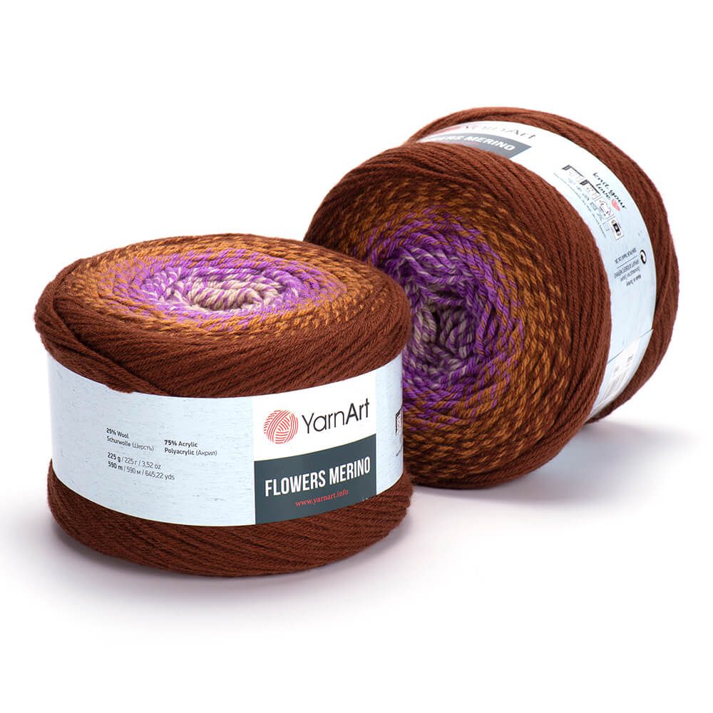 Flowers Merino YarnArt fir acril si lana multicolor 548