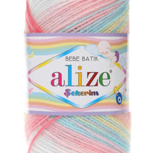 Sekerim bebe batik Alize fir acril multicolor 3045