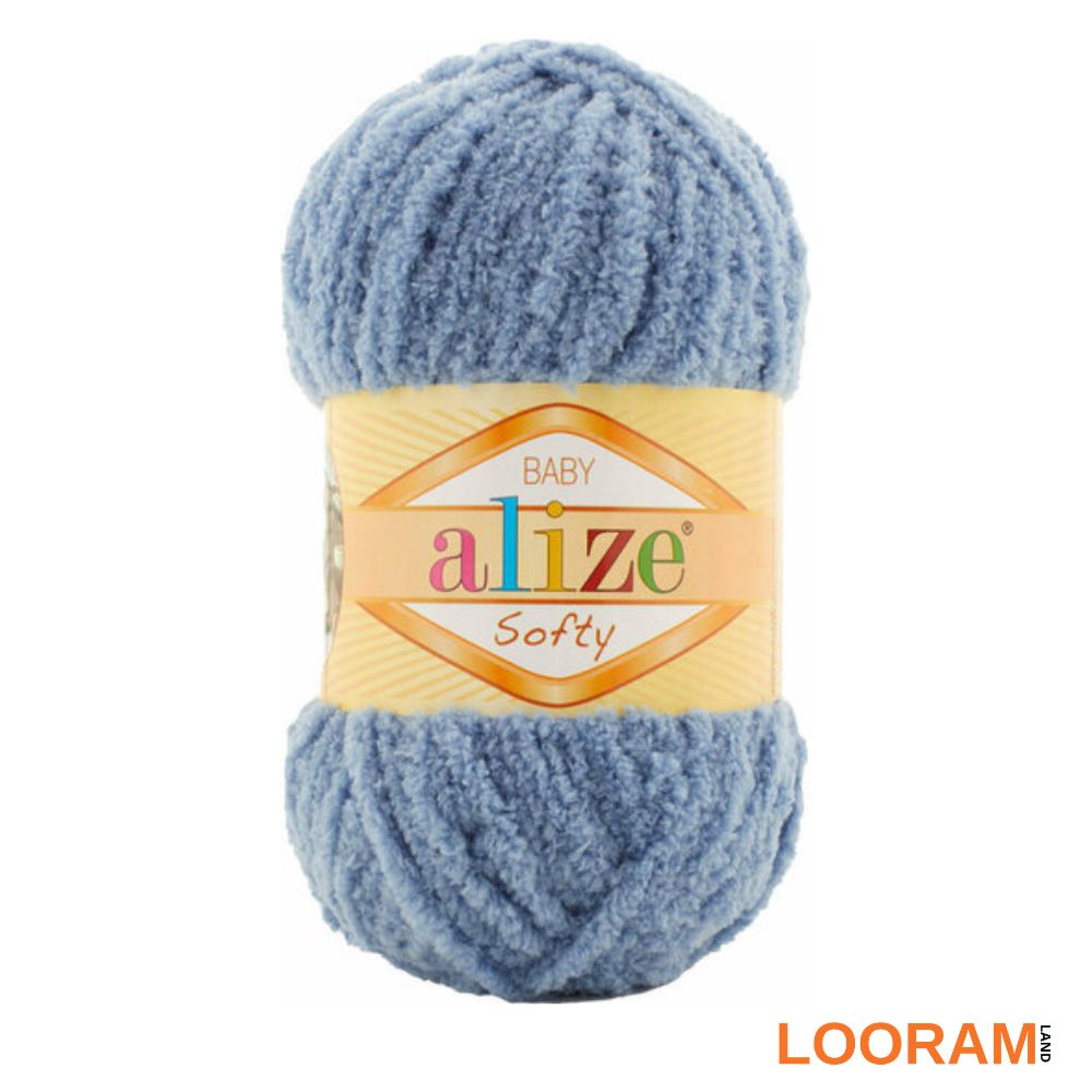 Baby Softy Alize fir pufos albastru denim 374
