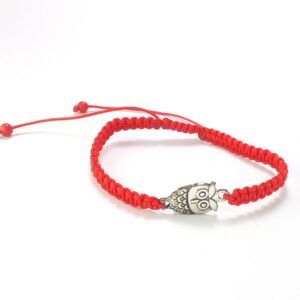 Bratara handmade rosie martisor Bufnita