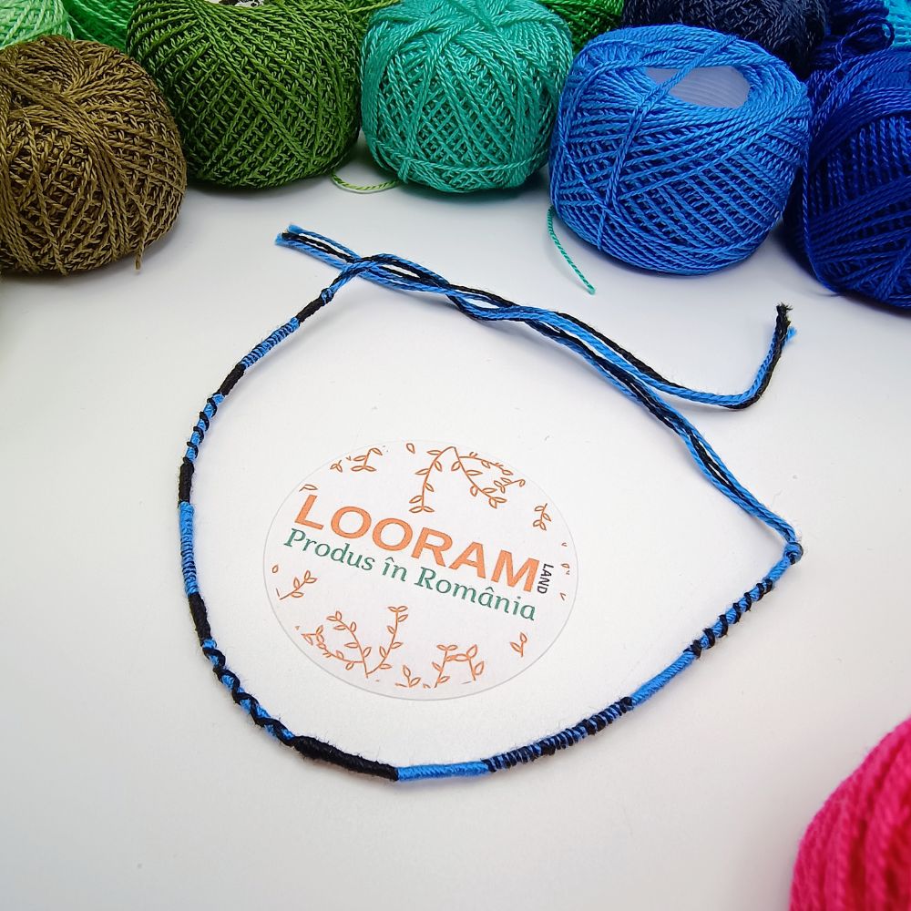 Brățară din ață colorată subțire multicoloră model 14 - pe comandă