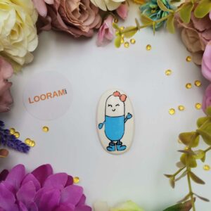 Martisor Brosa Pastila - Capsula - bleo - handmade