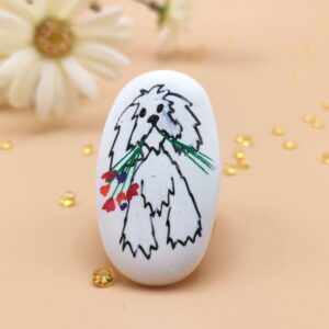 Brosa martisor Catel - lucrat manual portelan artizanal