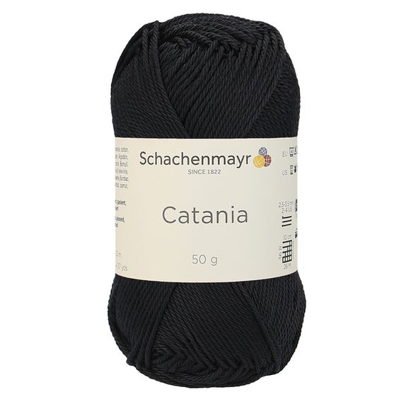 Catania Schachenmayr fir bumbac mercerizat negru 110