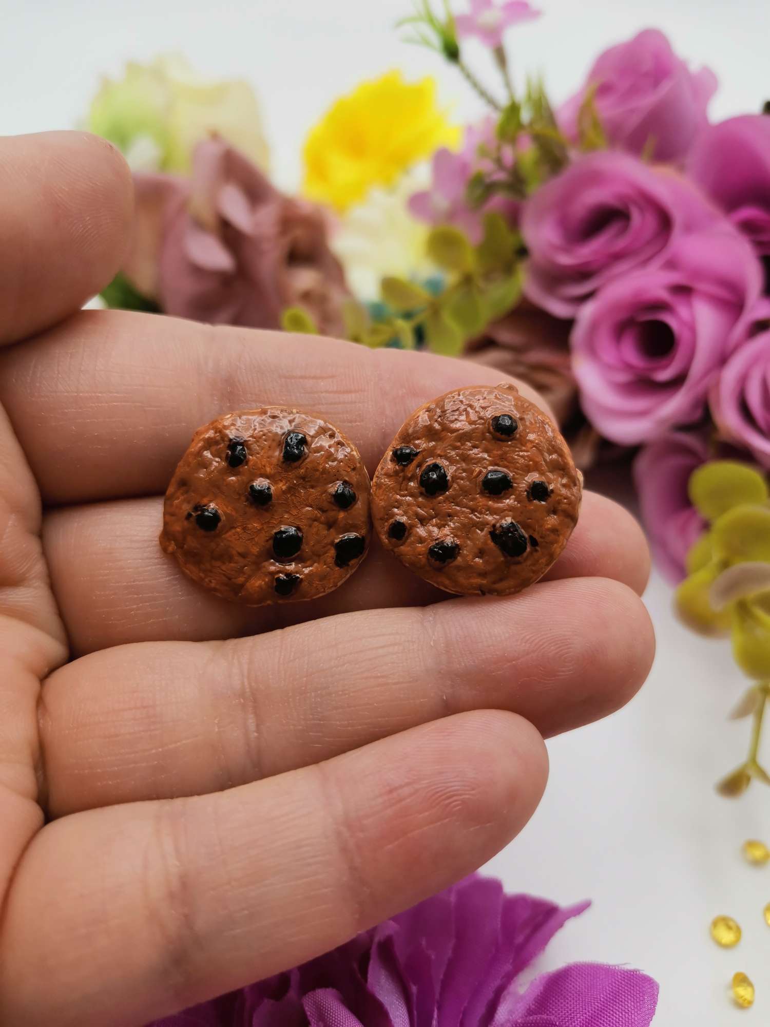 cercei biscuiti cu ciocolata handmade lucrati manual (3)