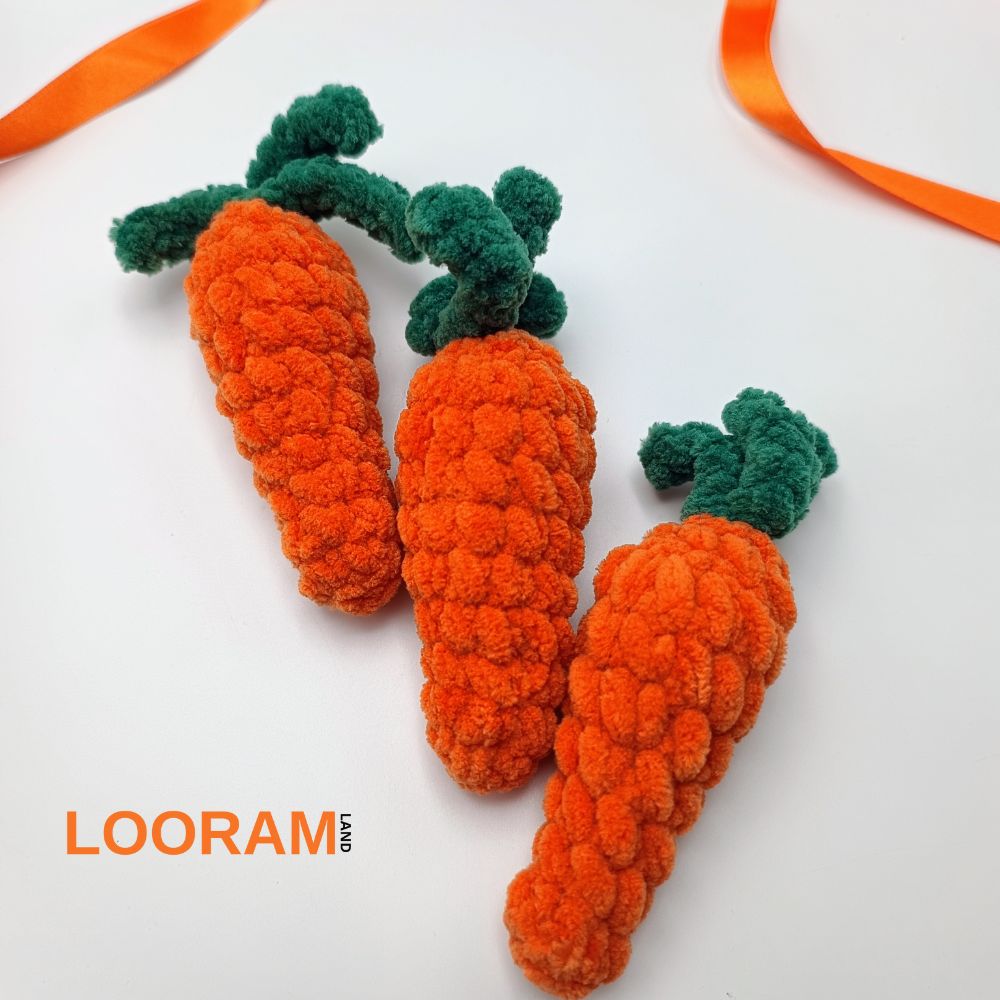 Breloc Morcov jucărie croșetată 10 cm - pe comandă