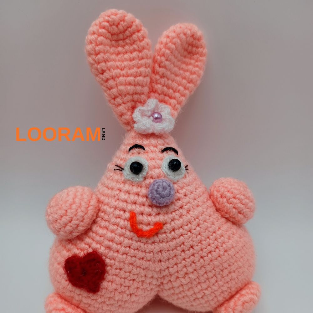 cutie cadou jucarie crosetata iepuras lucrat manual (2)
