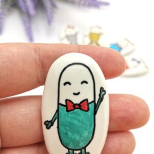 Brosa Pastila handmade pictata - capsula medicament farmacie medicina