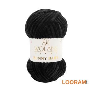 Bunny Baby Wolans fir pufos catifea NEGRU 10