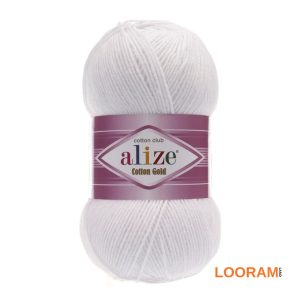 Cotton Gold Alize mix bumbac și acril ALB 55