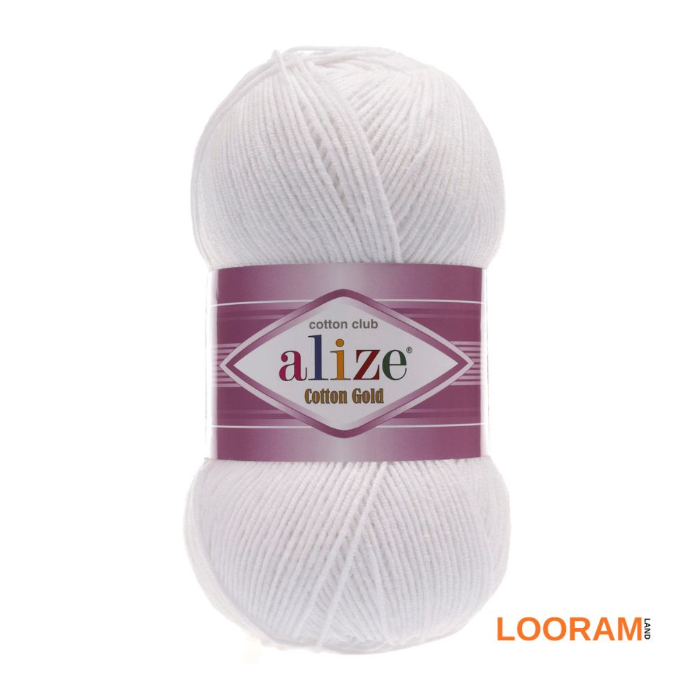Cotton Gold Alize mix bumbac și acril ALB 55