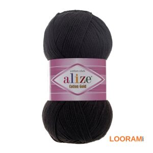 Cotton Gold Alize mix bumbac și acril NEGRU 60