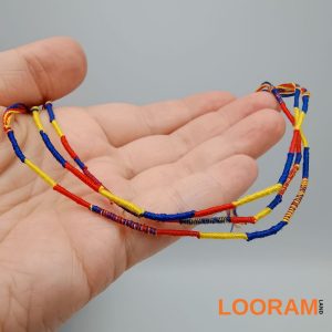 Brățară din ață colorată subțire TRICOLOR – pe comandă