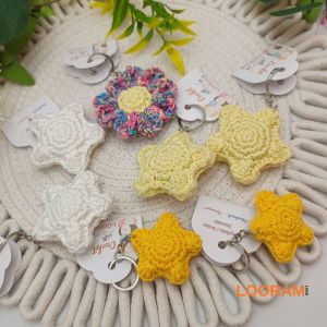 Breloc croșetat steluță fosforescentă - pe comandă (2)